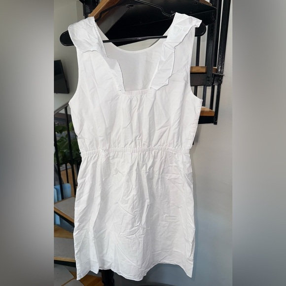 J Crew Women’s White Ruffle Shoulder Sundress Size 10 - Picture 8 of 8